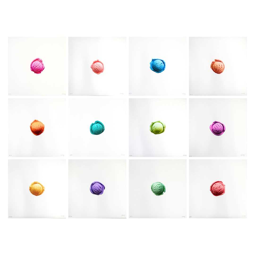 Lot 153 - CJ Hendry (Australian 1988-), 'Ice Cream Scoops', 2025 (12 Works)