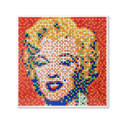 Lot 223 - Invader (French 1969-), 'Rubik Shot Red Marilyn', 2023