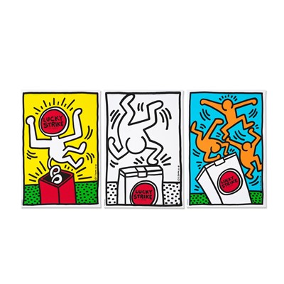 Lot 277 - Keith Haring (American 1958-1990), 'Lucky Strike (I, II & III)', 1987