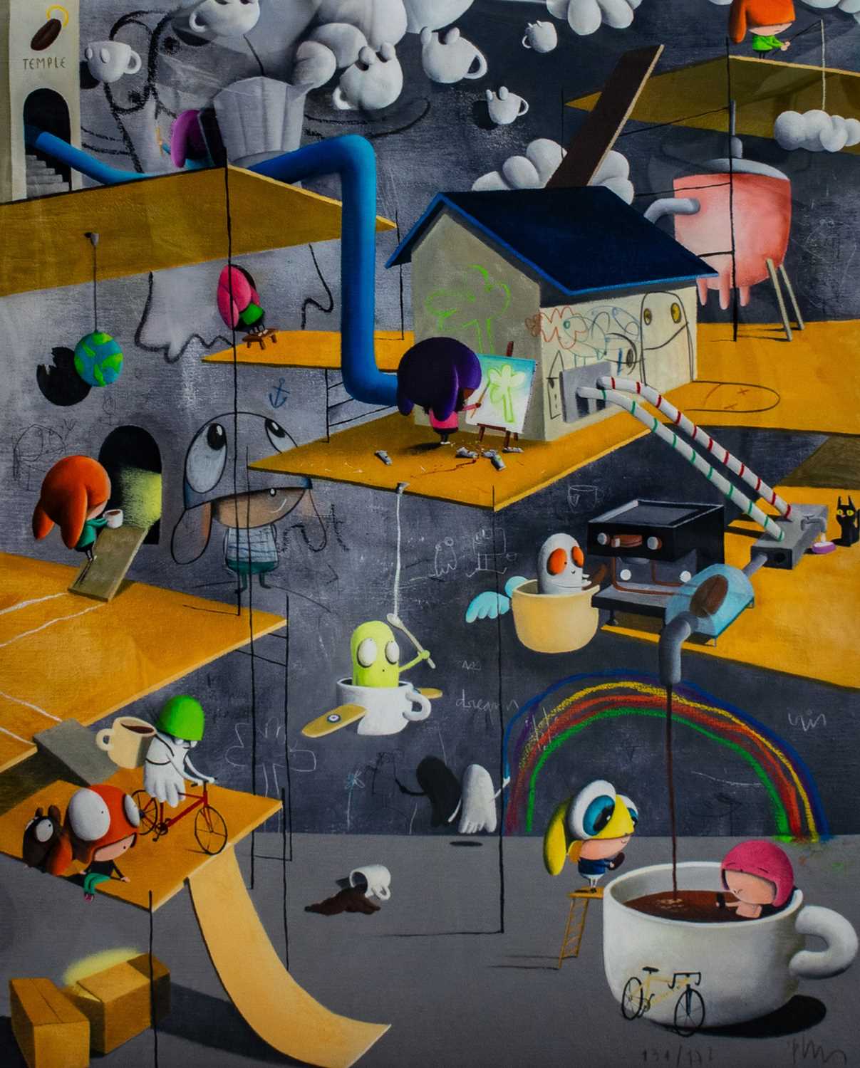 Lot 45 - Edgar Plans (Spanish 1977-), 'Street Artists I', 2024