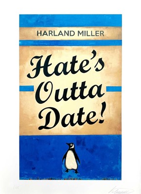 Lot 205 - Harland Miller (British 1964-), 'Hate's Outta Date (Blue)', 2022