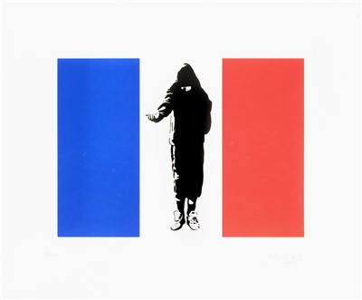 Lot 122 - Blek Le Rat (French b.1951), 'Homeless In Paris', 2007