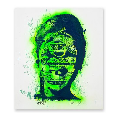 Lot 203 - BAST (American 1952-2021), 'Logoface (Green)', 2007