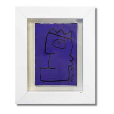 Lot 303 - Thierry Noir (French 1958-), 'Mini Canvas (Deep Purple)', 2020