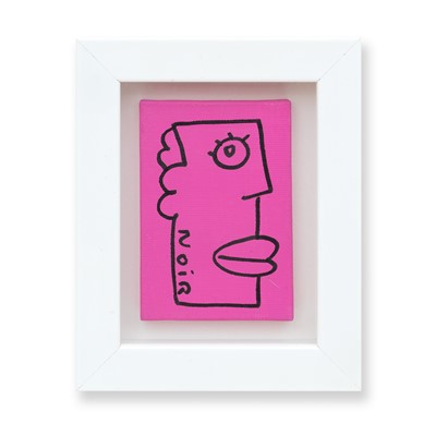 Lot 304 - Thierry Noir (French 1958-), 'Mini Canvas (Magenta)', 2020