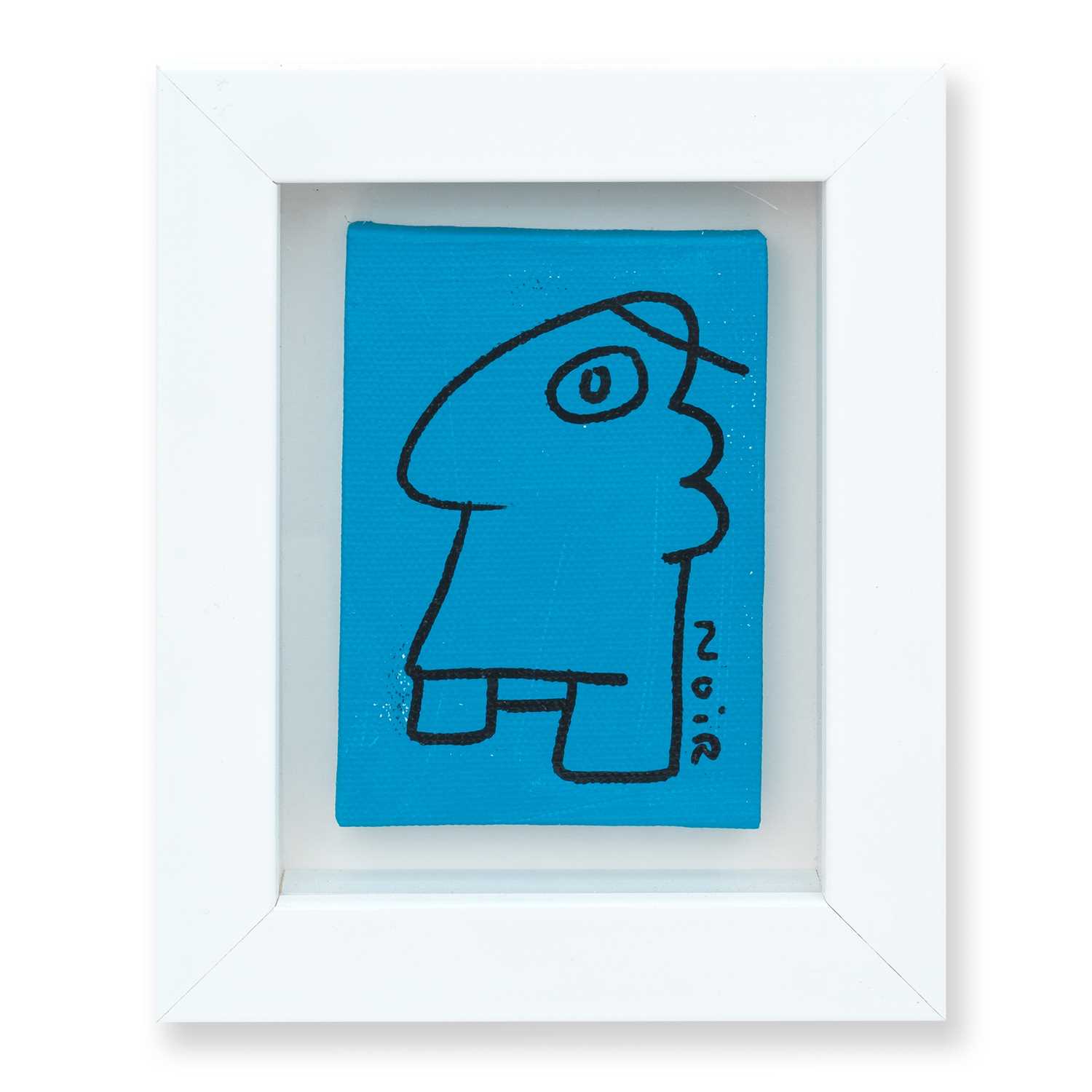 Lot 261 - Thierry Noir (French 1958-), 'Mini Canvas (Cerulean Blue)', 2020