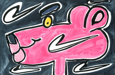 Lot 337 - Katherine Bernhardt (American b.1975), 'Nike Panther', 2019