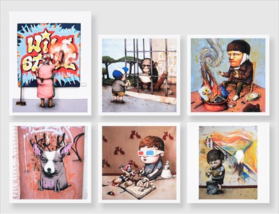 Lot 172 - Dran (French b.1979), 'Paris Pop Up Mini Print Set', 2016