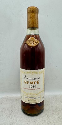 Lot 131 - 1 bottle 1954 Sempe Armagnac