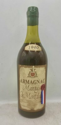 Lot 139 - 1 magnum 1940 Marquis de Montdidier Armagnac