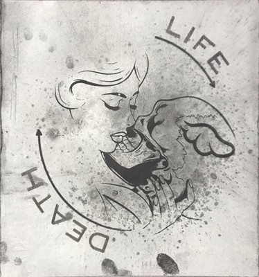 Lot 27 - D*Face (British 1978-), 'WGACA (Life/Death)', 2020