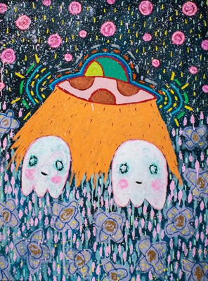 Lot 144-Adam Handler (American 1986-), 'Ghost Abduction On Cool Halloween Night', 2021