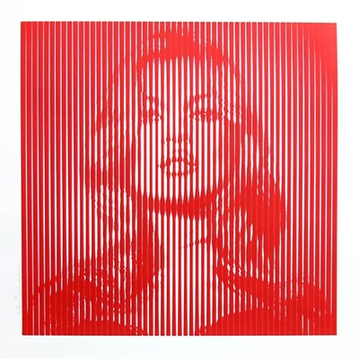 Lot 209a-Mr Brainwash (French 1966-), 'Fame Moss (Red on Red)', 2015
