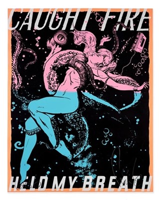 Lot 207 - Faile (Collaboration), 'Caught Fire (Pink/Blue)', 2022