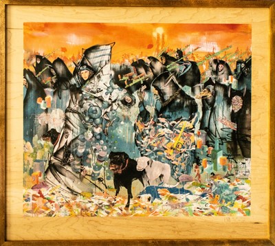 Lot 303 - David Choe (American 1976-), 'Exodus From The Land Of Play (Wood Version)', 2008