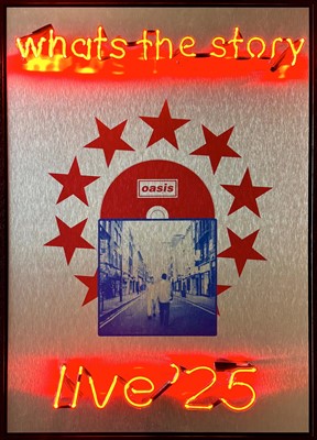 Lot 69 - Illuminati Neon (British 1965-), 'What's The Story (Live '25)', 2025