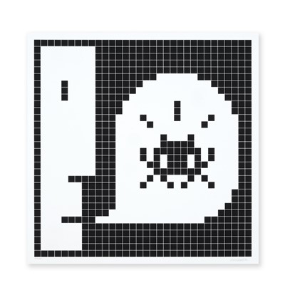Lot 175 - Invader (French 1969-), 'Alert (Black)', 2021