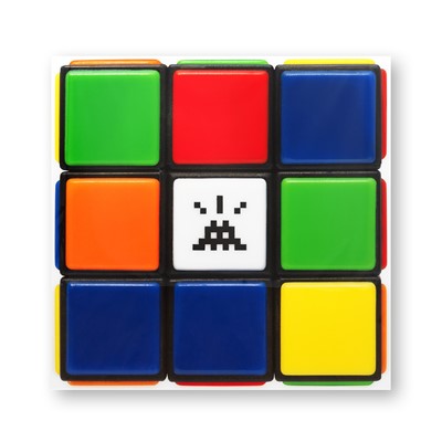 Lot 186 - Invader (French 1969-), 'Invaded Cube', 2023