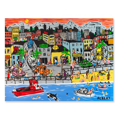 Lot 120 - Albert Willem (Belgian 1979-). 'Around The World In 80 Paintings - Cape Town (21)', 2023