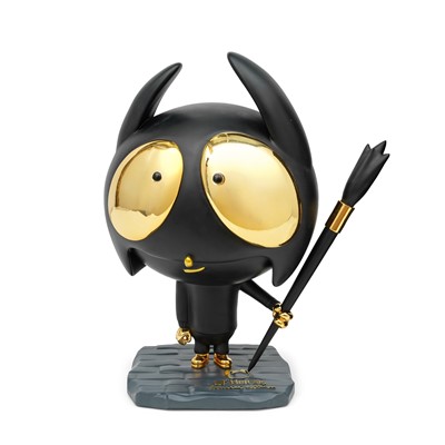 Lot 46 - Edgar Plans (Spanish 1977-), 'Legendary Gold Art Toy (Lil Heroes)', 2023