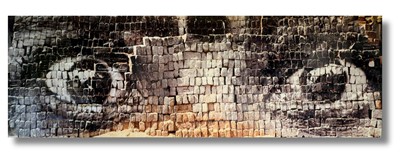 Lot 121 - JR (French 1983-), 'Eyes On Bricks-New Delhi-LA' 2010