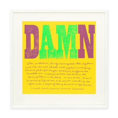 Lot 24 - Corita Kent (American 1918-1986), 'Damn', 1968