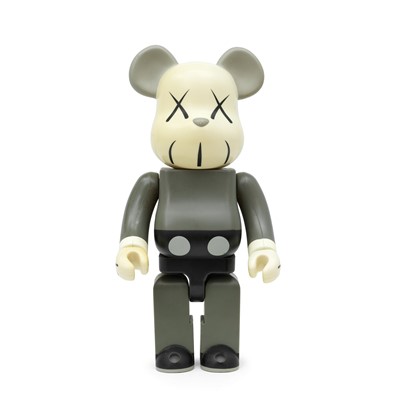Lot 230 - Kaws (American 1974-), 'Companion Bearbrick 400% (Grey)', 2002