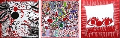 Lot 110 - Yayoi Kusama (Japanese 1929-), 'Endless Life Of People, I Want to Sing My Heart in Praise Of Life & My Self Portrait Done When I Was Heartbroken', 2010