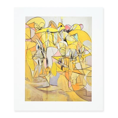 Lot 60 - George Condo (American 1957-), 'Plate 7, Pink and Yellow Sweep', 2011