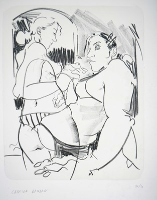 Lot 32 - Cristina Banban (Spanish 1987-), 'Two Women', 2022