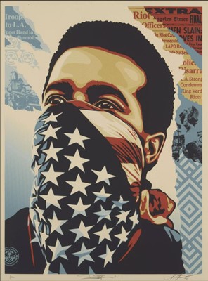 Lot 252 - Shepard Fairey (American 1970-), 'American Rage', 2020