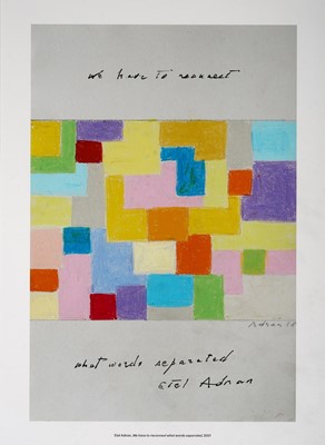 Lot 50 - Etel Adnan (Lebanese 1925-2021), 'We Have To Reconnect What Words Separated', 2021
