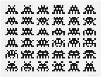 Lot 328 - Invader (French b.1969), 'Repetition Variation Evolution', 2017
