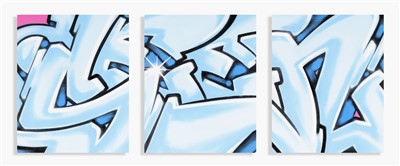 Lot 360 - Seen (American b.1961), 'Triptych 223', 2018, triptych