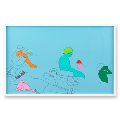Lot 93 - Michael Craig-Martin (British 1941-), 'Deconstructing Seurat (Blue) 2', 2004