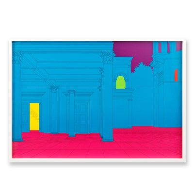 Lot 94 - Michael Craig-Martin (British 1941-), 'Deconstructing Piero (Turquoise Blue) 1', 2004