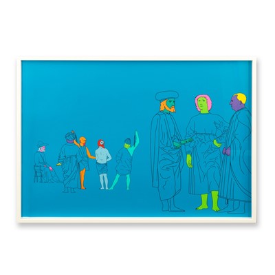 Lot 95 - Michael Craig-Martin (British 1941-), 'Deconstructing Piero (Turquoise Blue) 2', 2004