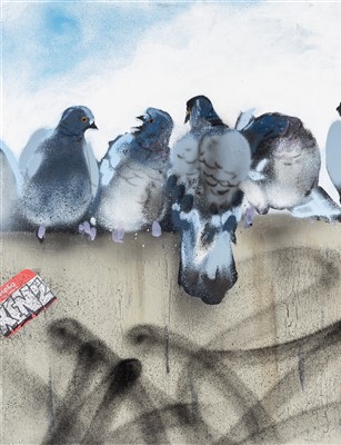 Lot 370 - Xenz (British b.1974), 'Pigeon English'