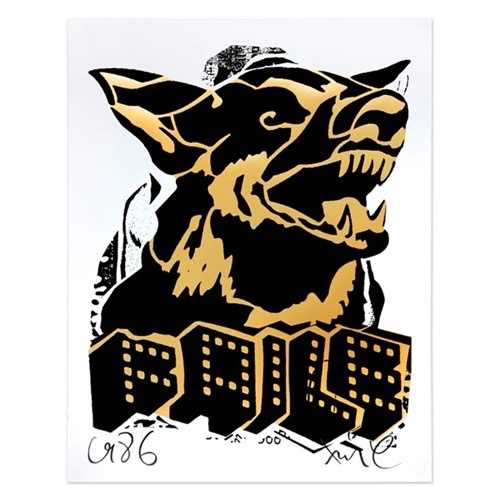 Lot 214 - Faile (Collaboration), 'Faile Dog (Gold/Black)', 2022
