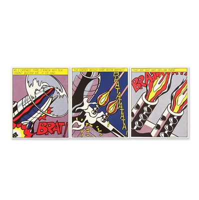 Lot 110 - Roy Lichtenstein (American 1923-1997), 'As I Opened Fire (Triptych)', 1966