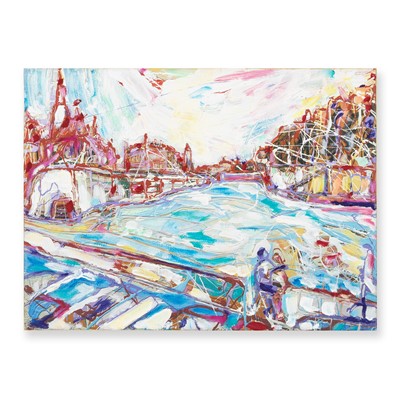 Lot 114 - Sacha Jafri (British 1977-), 'Strolling Along The Banks Of The Seine', 2006