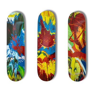 Lot 150 - Damien Hirst (British 1965-), 'Damien Hirst X Supreme Spin Triptych', 2009