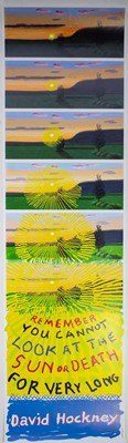 Lot 40 - David Hockney (British 1937-), 'Remember That You Cannot Look At The Sun Or Death For Very Long', 2021