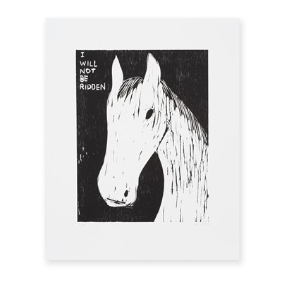 Lot 47 - David Shrigley (British 1968-), 'I Will Not Be Ridden', 2024