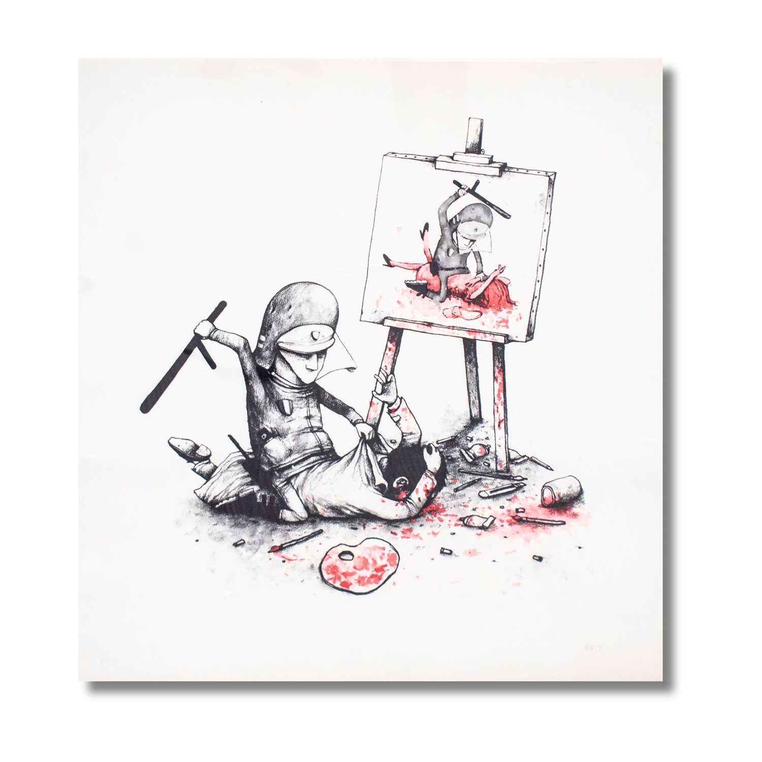 Lot 37 - Dran (French 1979-), 'Free Speech (Red & Black)', 2009