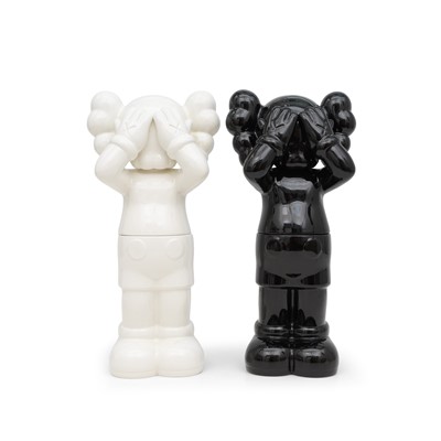 Lot 241 - Kaws (American 1974-), 'Holiday United Kingdom (Ceramic Black & White)', 2021