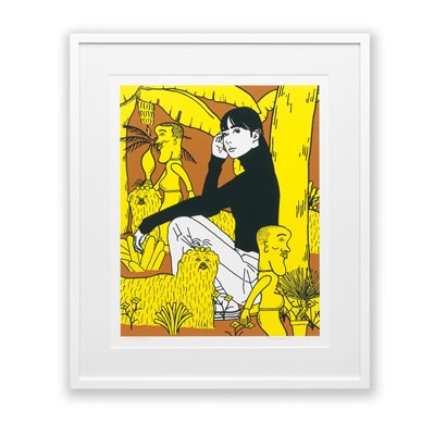 Lot 65-Kyne & Noncheleee (Collaboration), 'Untitled (Brown/Yellow)', 2024