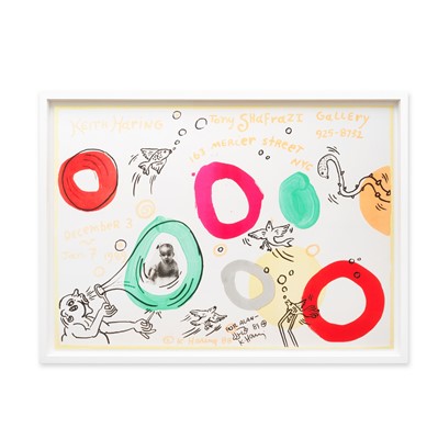 Lot 241 - Keith Haring (American 1958-1990), 'Tony Shafrazi Gallery', 1988