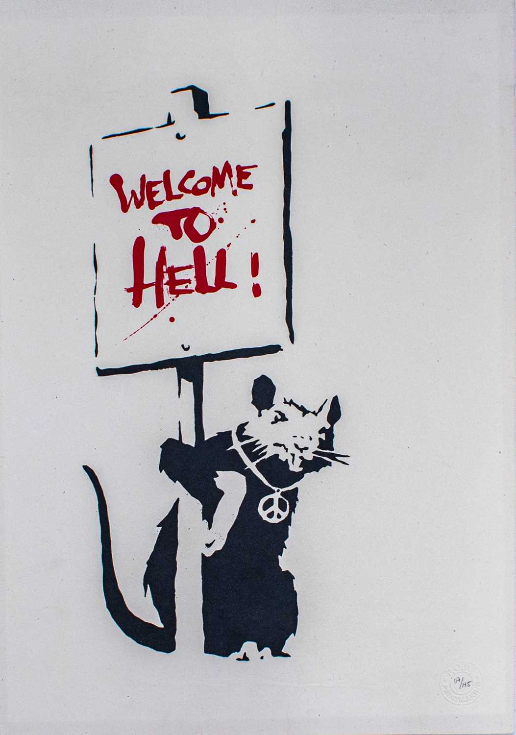 Lot 185 - Banksy (British 1974-), 'Welcome To Hell'