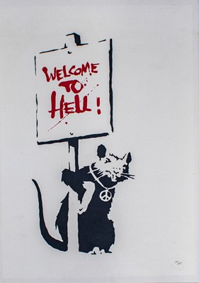 Lot 185 - Banksy (British 1974-), 'Welcome To Hell'